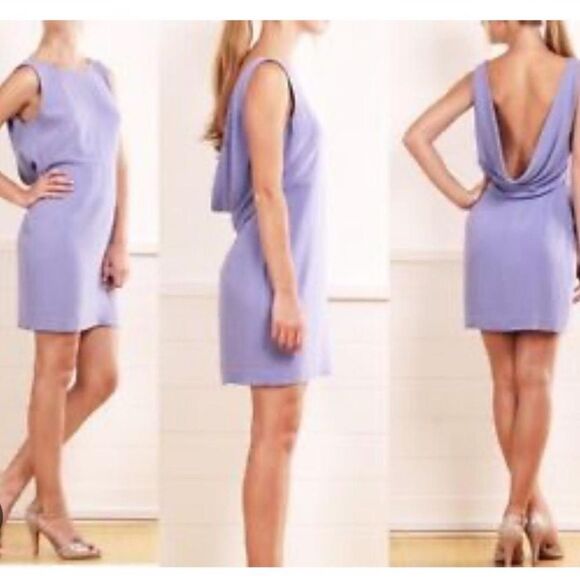 Alexander Wang Draped-Back Sheath Dress Purple lavender 2 - Picture 1 of 5